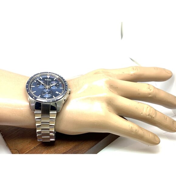 Rado Men's Watch R32259203 Hyperchrome Swiss Quartz Chronograph Blue Dial 44mm - Picture 5 of 15